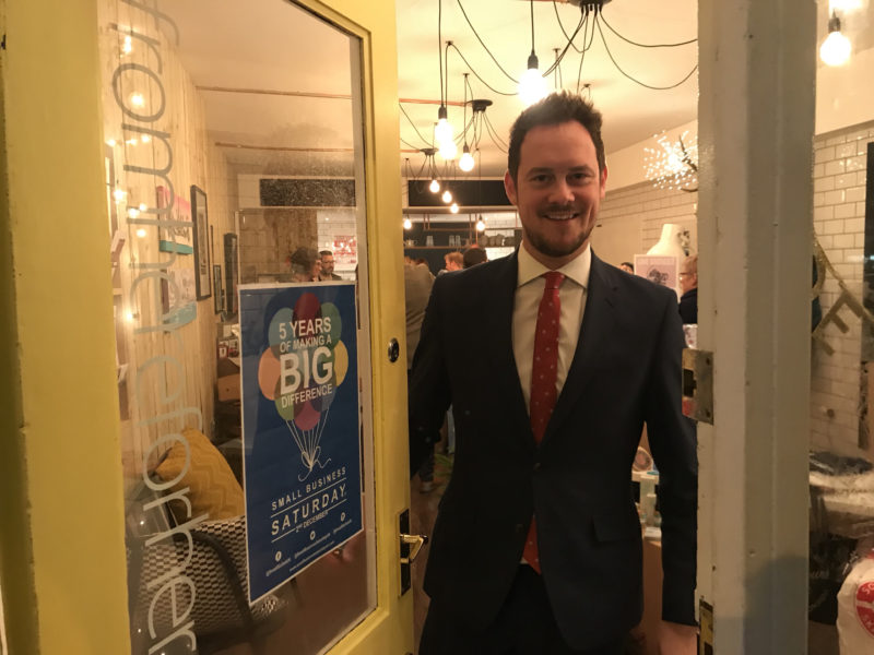 Stephen at his Albert Road office