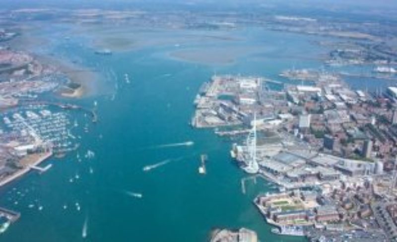 a view of Portsmouth from above