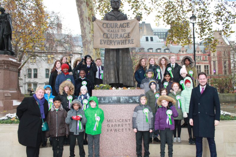 Portsmouth schools join MP for Suffragette singalong in Westminster