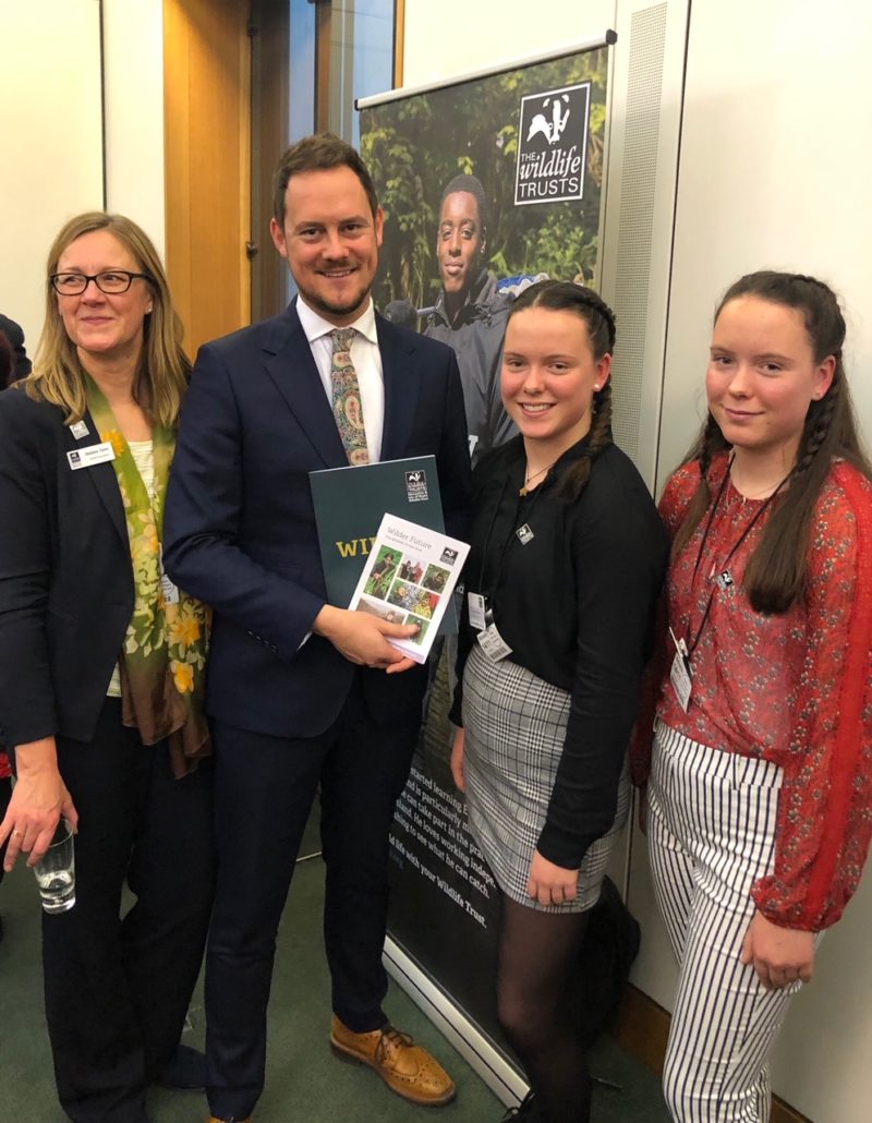 Stephen Morgan, meeting with young people from across The Wildlife Trusts at a parliamentary reception
