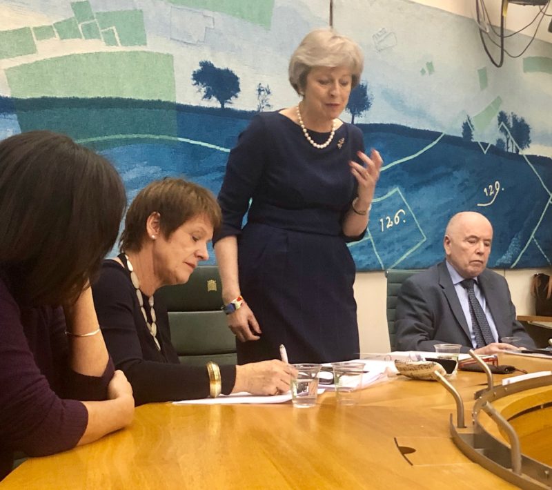 The PM addressing MPs in the house of commons