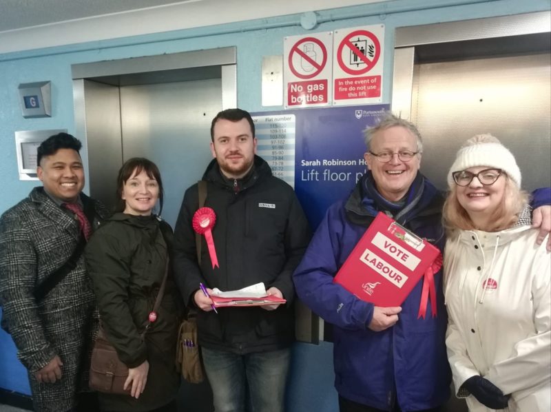 Cal with the local action team on the doorstep