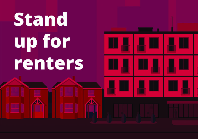 Standing up for renters graphic