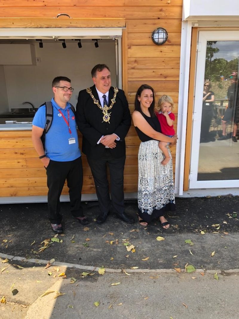 Cllr Tom Coles, Lord Mayor of Portsmouth and Nikki Coles at todays opening