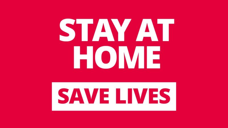 Stay Home Save Lives graphic