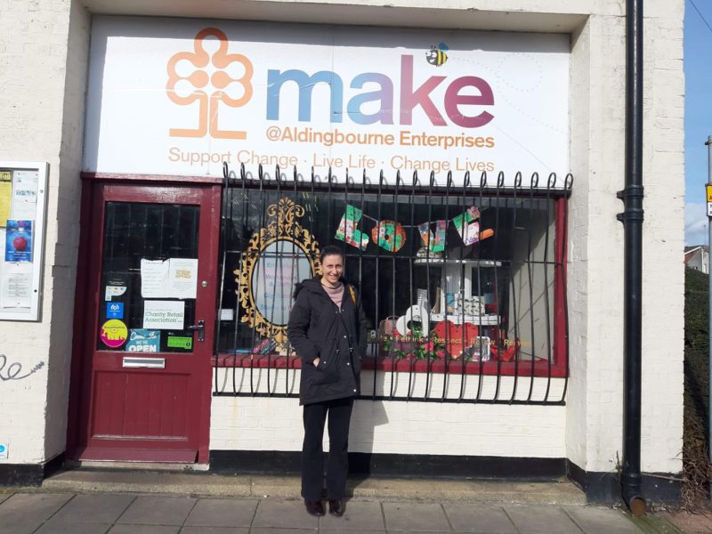 Nikki outside MAKE in Fratton