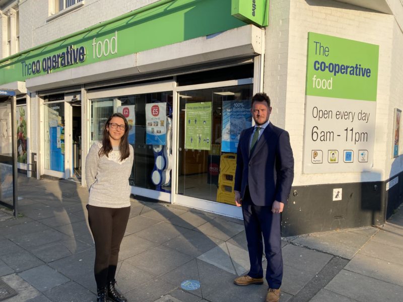 Nikki and Stephen visiting Co-op